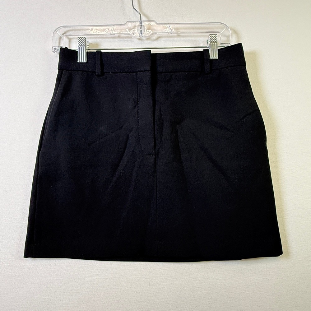 BABATON Navy A-Line Structured Mini Skirt 4‎